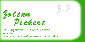 zoltan pickert business card