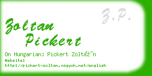 zoltan pickert business card